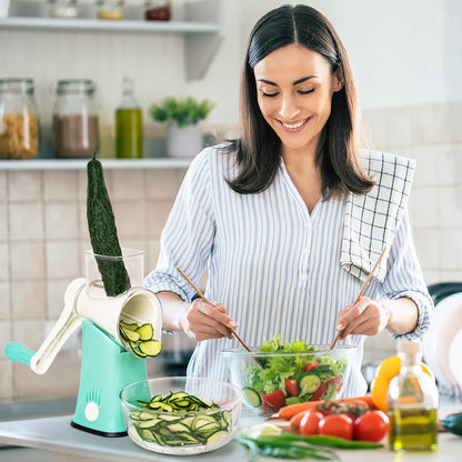 Rotary Cheese Grater, Blue, for Kitchen