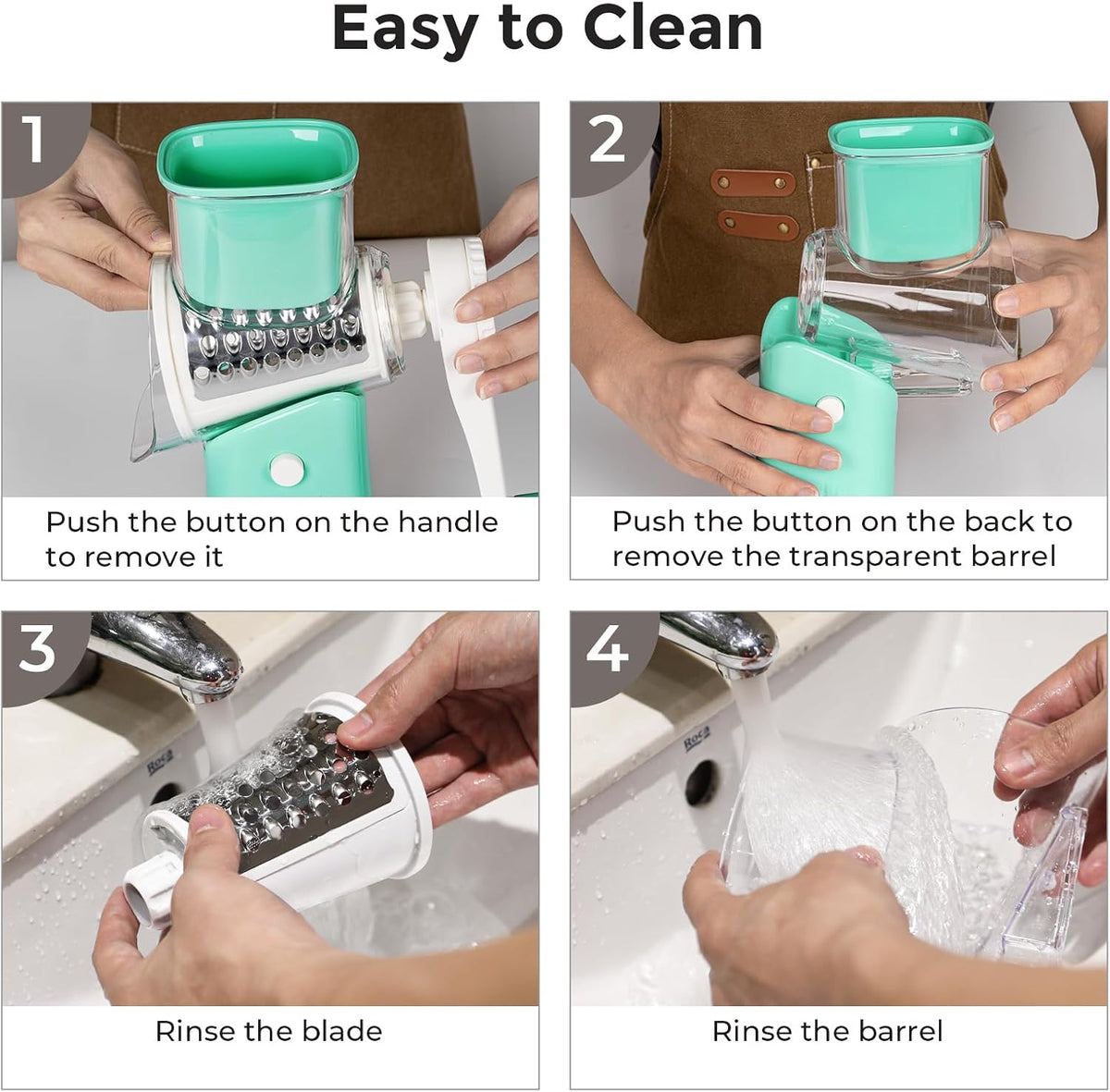 Rotary Cheese Grater, Blue, for Kitchen