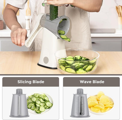 Rotary Cheese Grater, Blue, for Kitchen