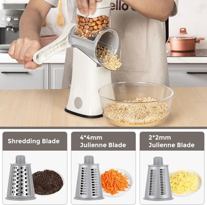 Rotary Cheese Grater, Blue, for Kitchen