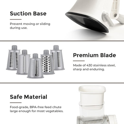 Rotary Cheese Grater, Blue, for Kitchen