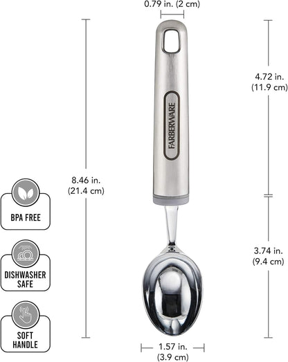 Pro Stainless Steel Manual Can Opener with Soft Ergonomic Handles and Integrated Bottle Opener, Dishwasher Safe, Contemporary Gray, 7.25 Inches