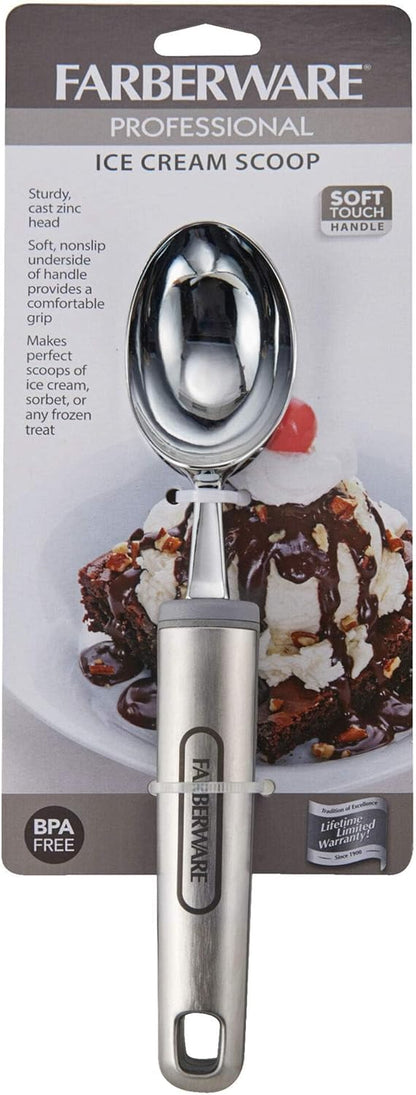 Pro Stainless Steel Manual Can Opener with Soft Ergonomic Handles and Integrated Bottle Opener, Dishwasher Safe, Contemporary Gray, 7.25 Inches
