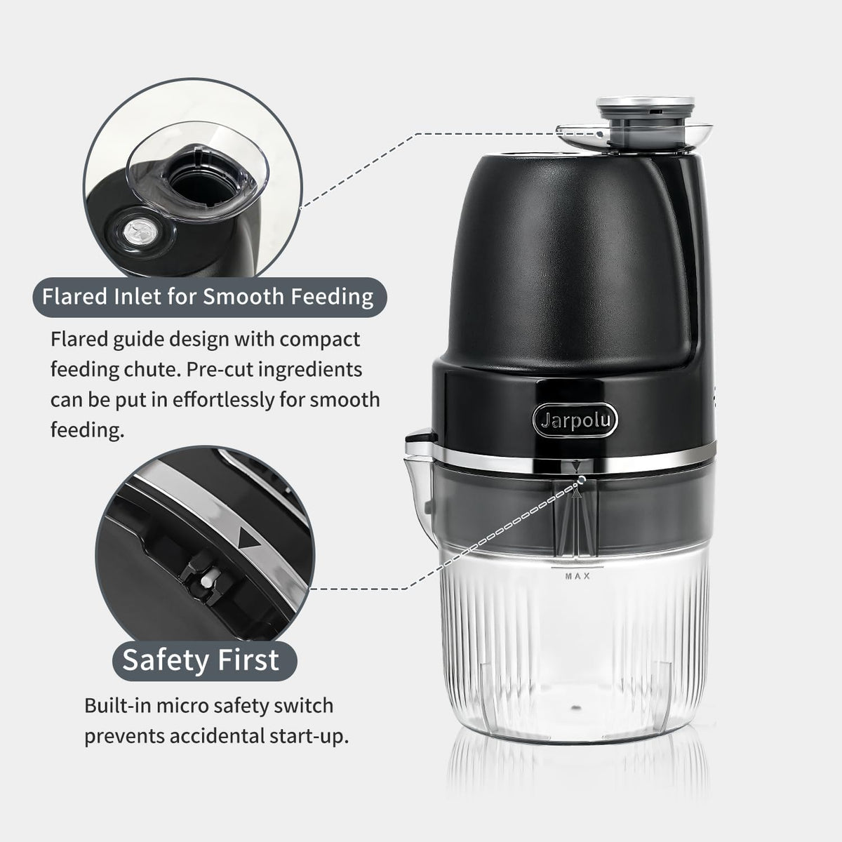 4-Discs Electric Grater, Potato Masher for Creamy Puree, 200W | Home Kitchen Vegetables Chopper, Suitable for Homemade Hash Brown, Spices Veggies Fruits Nuts Biscuits, Black