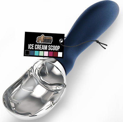 ® Heavy Duty Ice Cream Scoop, BPA-Free, Dishwasher Safe, Comfortable Zinc Alloy Handle, Professional Scooper for Hard Gelato, Sorbet, Cookie Dough, Melon, Round Cones, Kitchen Tool, Blue