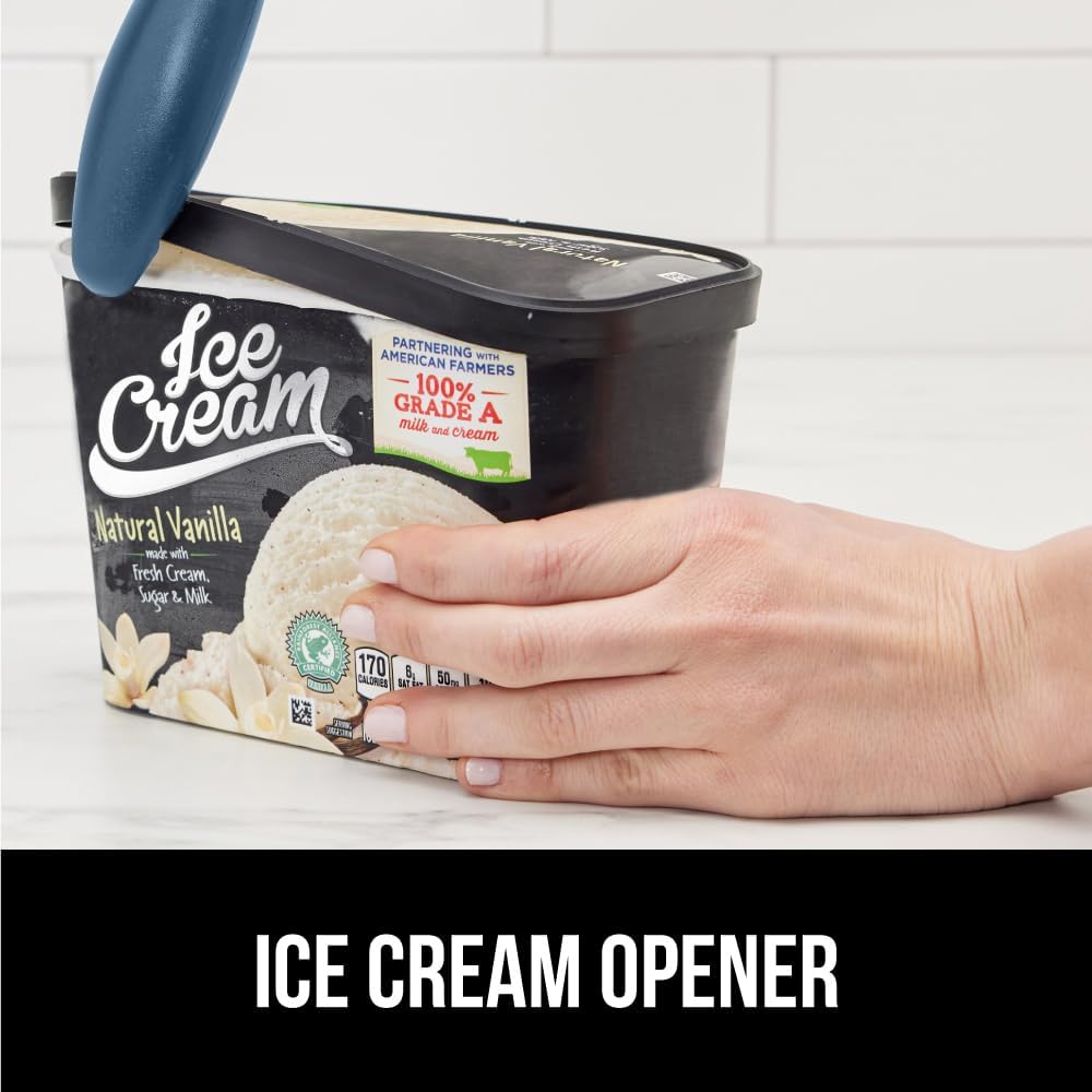 ® Heavy Duty Ice Cream Scoop, BPA-Free, Dishwasher Safe, Comfortable Zinc Alloy Handle, Professional Scooper for Hard Gelato, Sorbet, Cookie Dough, Melon, Round Cones, Kitchen Tool, Blue