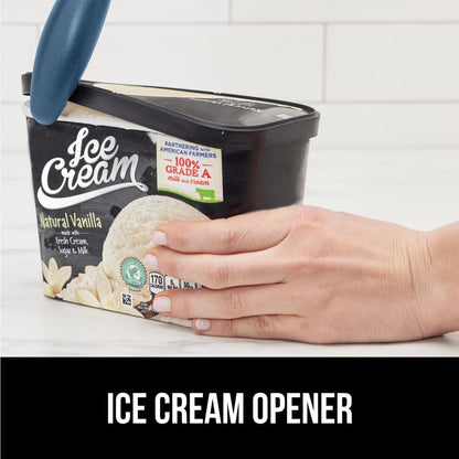 ® Heavy Duty Ice Cream Scoop, BPA-Free, Dishwasher Safe, Comfortable Zinc Alloy Handle, Professional Scooper for Hard Gelato, Sorbet, Cookie Dough, Melon, Round Cones, Kitchen Tool, Blue