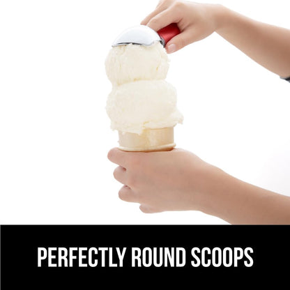 ® Heavy Duty Ice Cream Scoop, BPA-Free, Dishwasher Safe, Comfortable Zinc Alloy Handle, Professional Scooper for Hard Gelato, Sorbet, Cookie Dough, Melon, Round Cones, Kitchen Tool, Blue