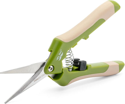 Gardening Scissors, 6.5 Inch | Pruning Shears for Gardening with Straight Stainless Steel Blade, Garden Shears, Garden Clippers Handheld, Plant Shears