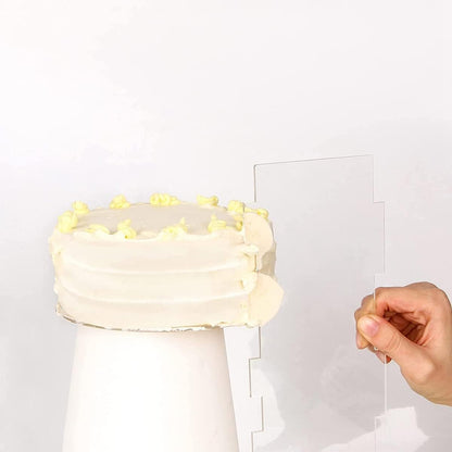 6 Pieces Clear Acrylic Cake Scraper Cake Decorating Comb Cake Edge Smoother Scraper Pastry Cutter