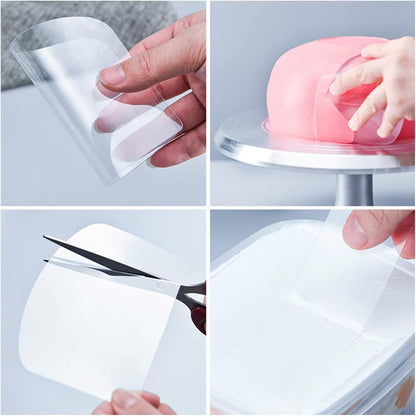 6 Pieces Clear Acrylic Cake Scraper Cake Decorating Comb Cake Edge Smoother Scraper Pastry Cutter