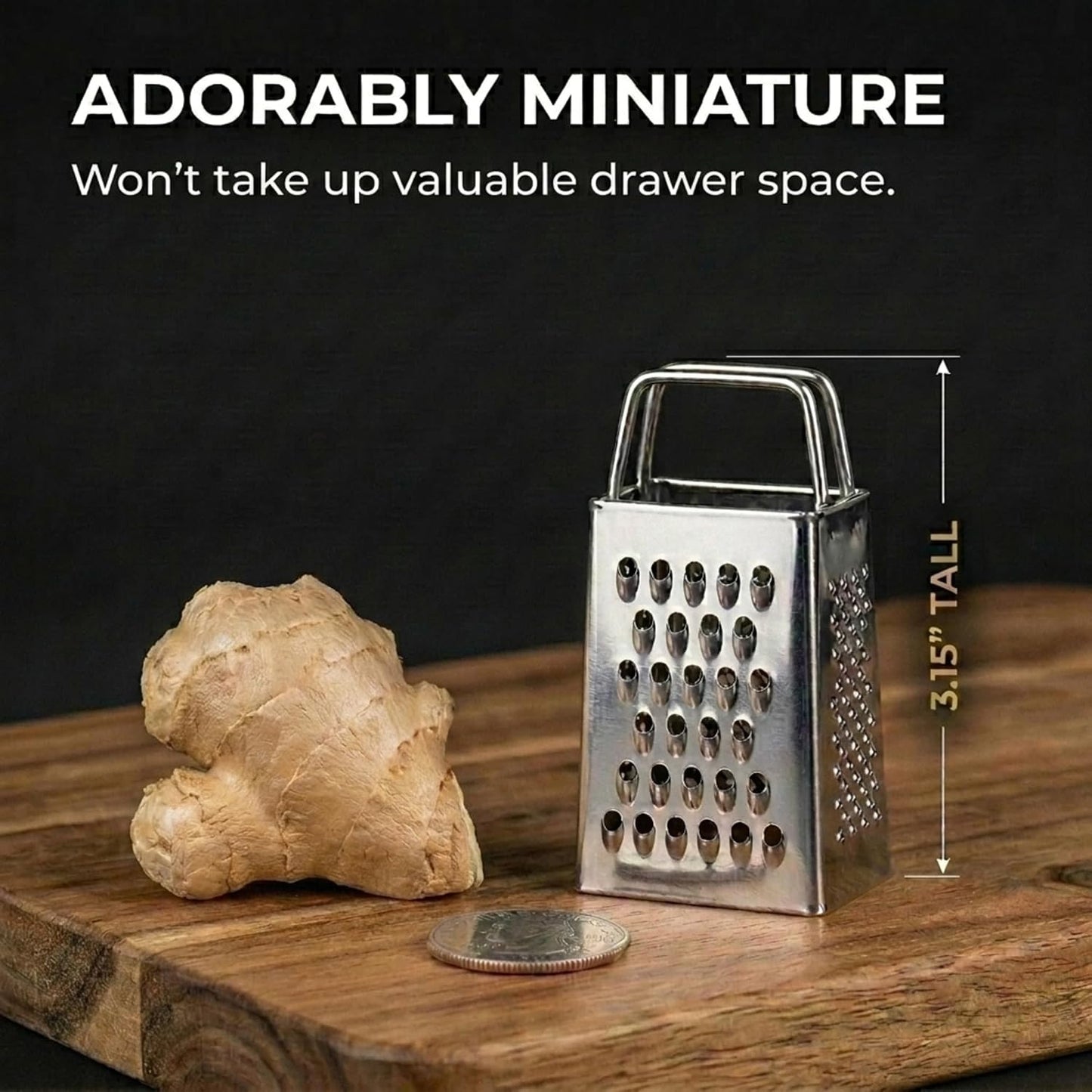 Mini Cheese Grater Gift Set - Funny Chef Gift, Friends, Coworkers, or Foodies | “You Make Life a Little Grater” Card, Mini Grater & Gift Box | Stainless Steel Small Grater Kitchen Tool