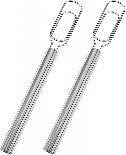 2PCS 2025 New Danish Dough Stainless Steel Bread Mixer,11.8"Stainless Steel Sourdough Starter Spatula & Dough Mixer,Bread Whisk for Cooking, Sourdough, Pizza,Pastry Baking,Easy to Clean(Silver)