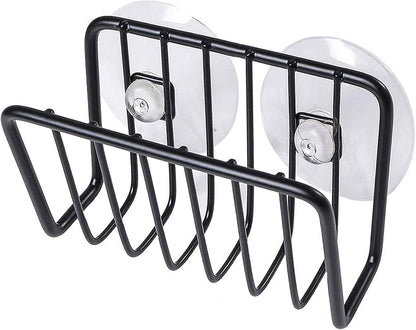 Sponge Holder for Kitchen Sink, Stainless Steel Suction Cup Sponge Caddy - Silver