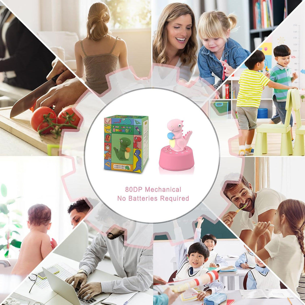 Mechanical Kitchen Timer for Kids,Wind Up Egg Timer for Cooking.