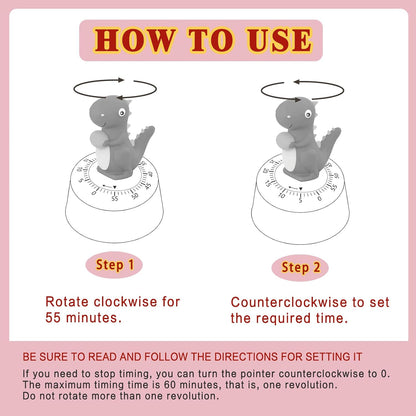 Mechanical Kitchen Timer for Kids,Wind Up Egg Timer for Cooking.