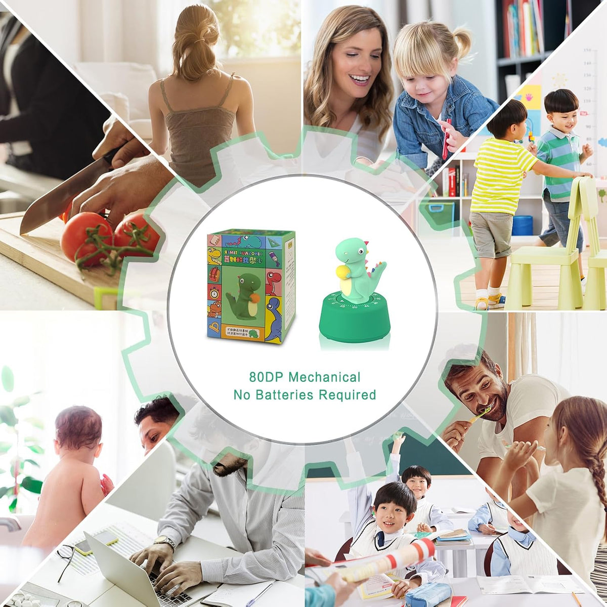 Mechanical Kitchen Timer for Kids,Wind Up Egg Timer for Cooking.