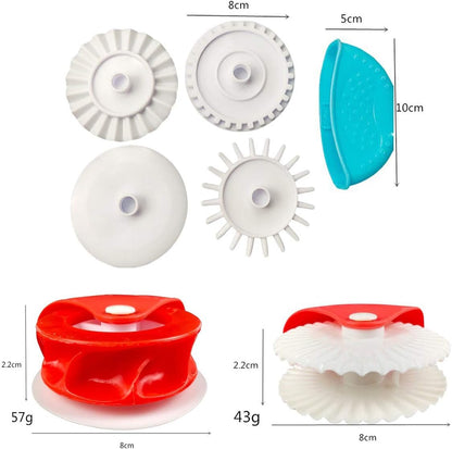 Pastry Wheel Decorator and Cutter, 6Pcs | Pie Wheel, Pastry Wheel Roll, Pie Crust Cutter, Pizza Pastry Pie Lattice Cookie Biscuit Decoration