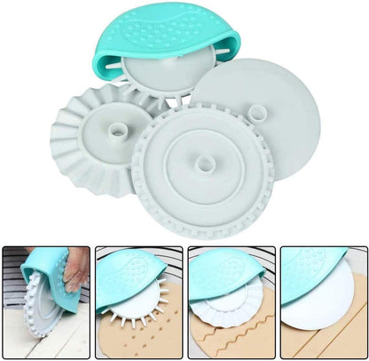 Pastry Wheel Decorator and Cutter, 6Pcs | Pie Wheel, Pastry Wheel Roll, Pie Crust Cutter, Pizza Pastry Pie Lattice Cookie Biscuit Decoration