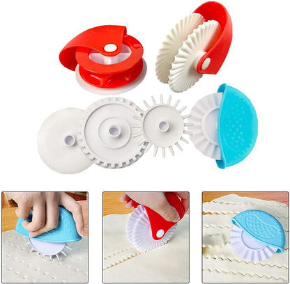 Pastry Wheel Decorator and Cutter, 6Pcs | Pie Wheel, Pastry Wheel Roll, Pie Crust Cutter, Pizza Pastry Pie Lattice Cookie Biscuit Decoration
