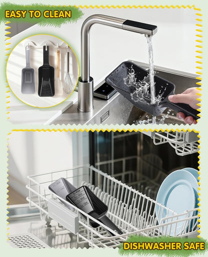 2 Pack Dog Food Scoop with 1 Cup and 2 Cup Capacity, Plastic Pet Food Measuring Scoops with Clear Measurement Lines for Dogs, Cats & More,Dishwasher safe (Grey and Black)