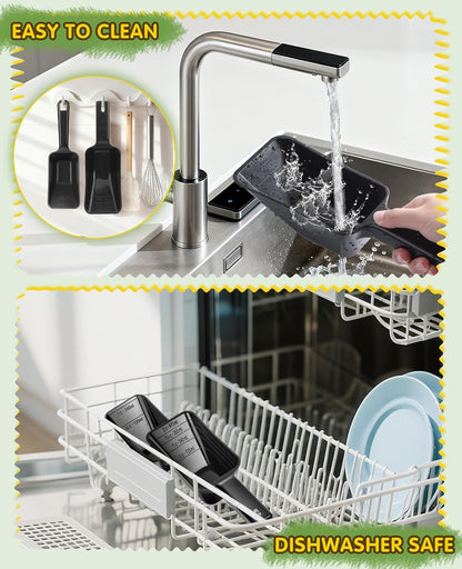 2 Pack Dog Food Scoop with 1 Cup and 2 Cup Capacity, Plastic Pet Food Measuring Scoops with Clear Measurement Lines for Dogs, Cats & More,Dishwasher safe (Grey and Black)