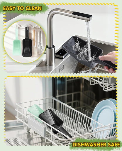 2 Pack Dog Food Scoop with 1 Cup and 2 Cup Capacity, Plastic Pet Food Measuring Scoops with Clear Measurement Lines for Dogs, Cats & More,Dishwasher safe (Grey and Black)