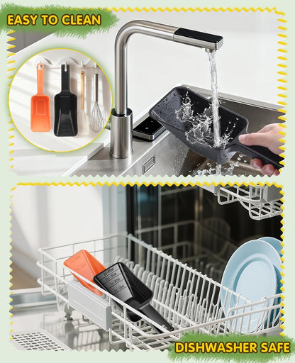 2 Pack Dog Food Scoop with 1 Cup and 2 Cup Capacity, Plastic Pet Food Measuring Scoops with Clear Measurement Lines for Dogs, Cats & More,Dishwasher safe (Grey and Black)