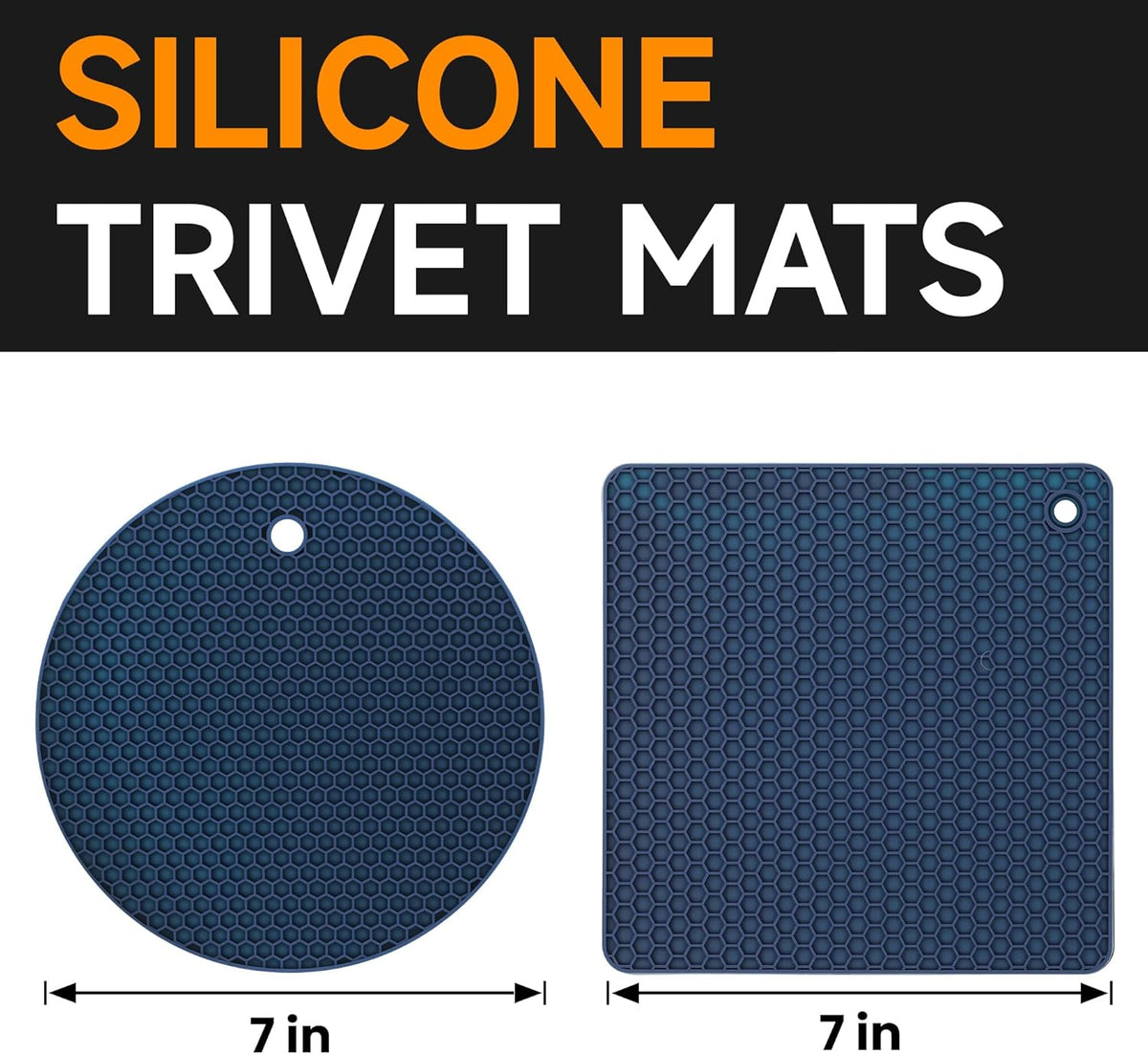 Silicone Trivet Mats - Hot Pads Spoon Rest, Multipurpose Trivets for Hot Dishes Heat Resistant Food Grade Silicone Set of 4