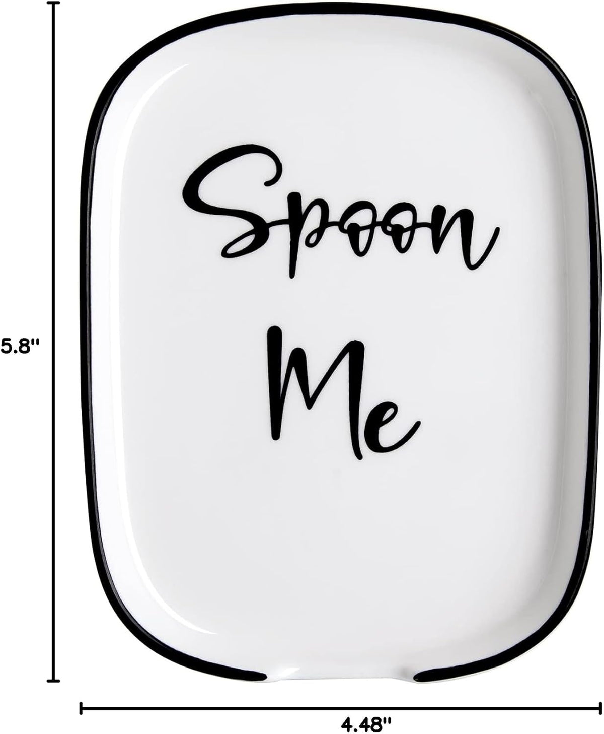 Ceramic Spoon Rest for Stove Top, Large Spoon Holder for Kitchen Counter, White Coffee Spoon Rest, Heat-Resistant Cooking Utensil Rest, Modern Farmhouse Kitchen Décor