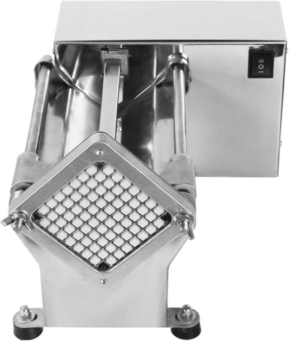 Electric French Fry Cutter Automatic Potato Chip Cutter Commercial French Fries Chips Maker Stainless Steel Electric Potato Slicer with 6mm 9mm 13mm Blade