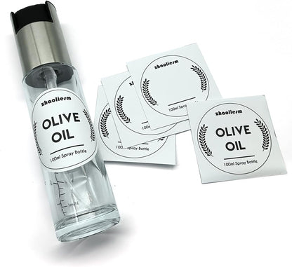 Oil Sprayer for Cooking, Olive Oil Sprayer Mister with Scale, 100ml Olive Oil Spray Bottle, Air Fryer Vegetable Vinegar Oil Portable Mini Kitchen Gadgets for Baking, Salad, Grilling, BBQ, Roasting