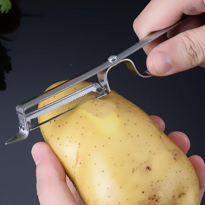 Stainless Steel 3-in-1 Vegetable Peeler Set – Multifunctional Julienne, Straight, and Serrated Peelers – Durable, Rustproof, Ergonomic Handle – For Fruits and Vegetables