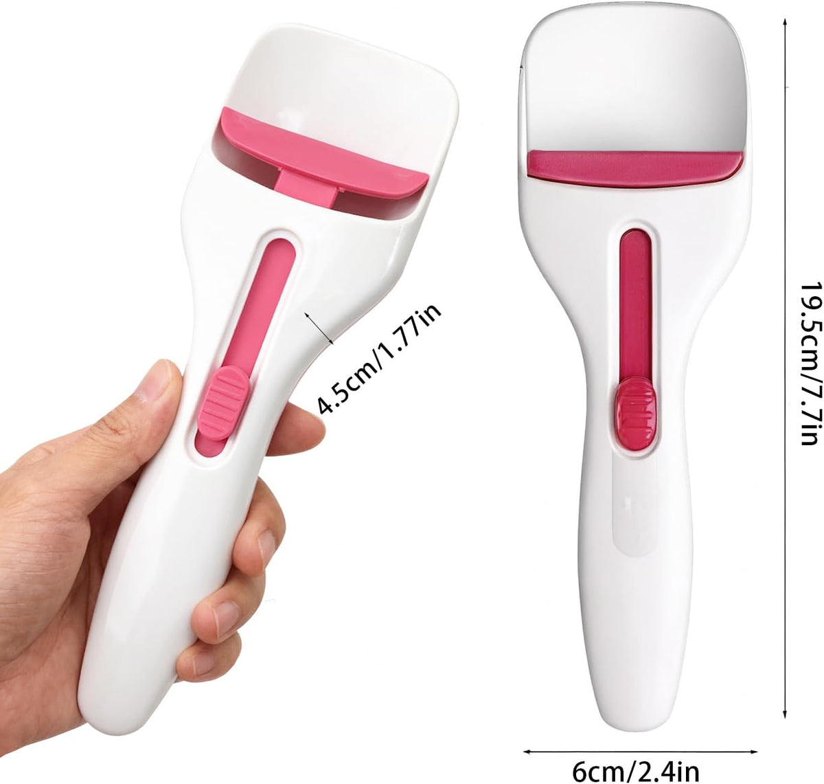 Cupcake Scoop Batter for Perfect Cookie Dough, Silicone Batter Dispenser Muffins Scoop Sliding Button, No-Mess Fast-Fill Baking Supplies for Cake Liquid Chocolate Sauce Ice Cream, Easy to Use & Clean