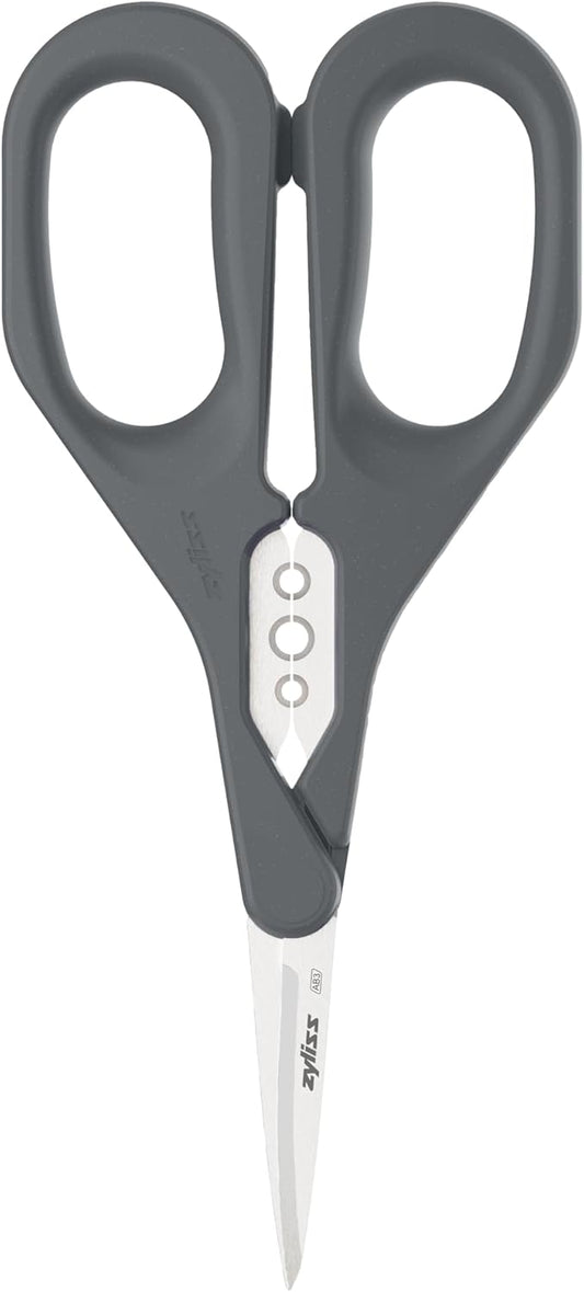 Herb Snippers with Integrated Stem Stripper – Precision Blade Kitchen Scissors for Fresh Herbs, Parsley, Cilantro & Chives – Ergonomic Wheat Straw Handle, Left/Right-Handed, Dishwasher Safe