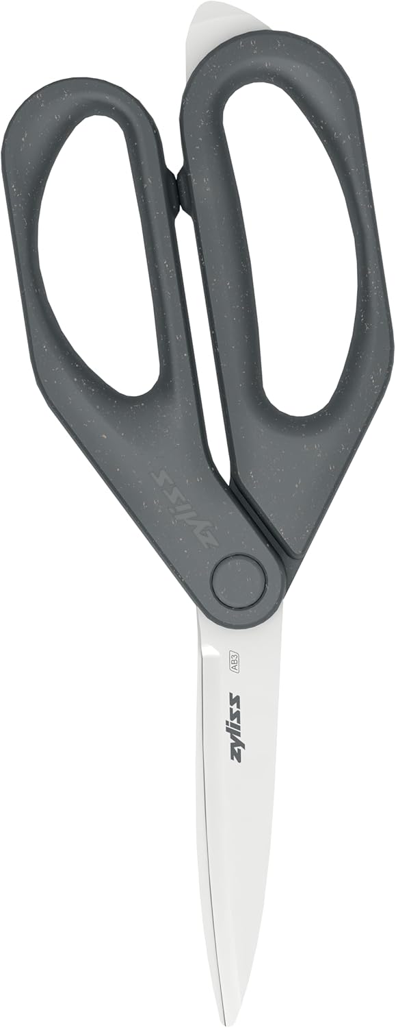 Herb Snippers with Integrated Stem Stripper – Precision Blade Kitchen Scissors for Fresh Herbs, Parsley, Cilantro & Chives – Ergonomic Wheat Straw Handle, Left/Right-Handed, Dishwasher Safe