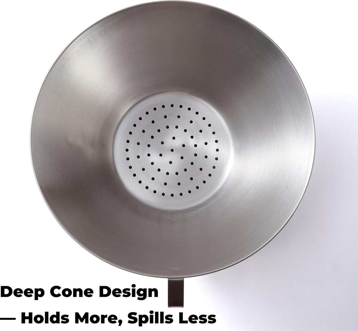 Grease Strainer for Ground Beef, Stainless Steel Funnel with Oil Catcher