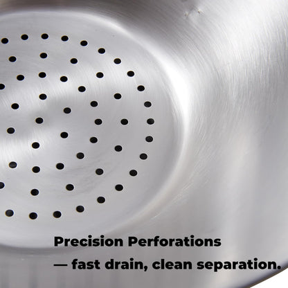 Grease Strainer for Ground Beef, Stainless Steel Funnel with Oil Catcher