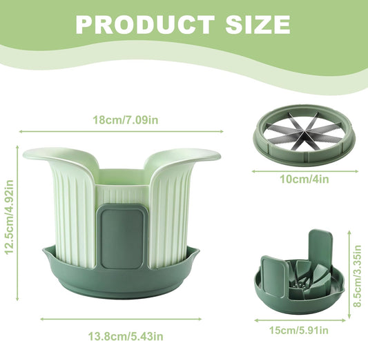 Apple Slicer, Heavy-Duty Apple Corer and Slicer with Comfort Handles, 8-Slice Large Apple Slicer for Up to 3.8" Apples