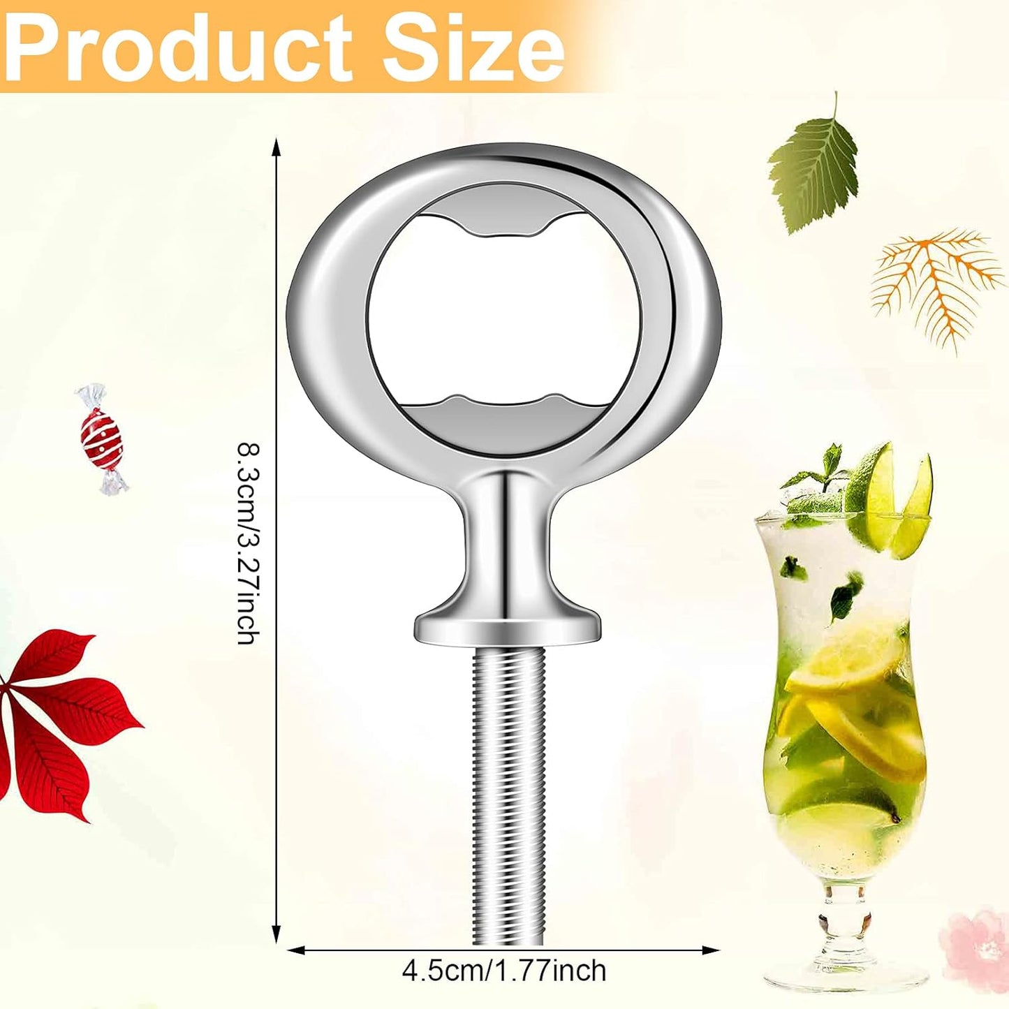 30 Pcs Metal Bottle Opener Blank Bulk Bottle Opener Inserts Parts Pieces Kit for Wood Craft DIY Project Turning Threaded Beer Hardware Turning Wedding Wine Party Ot Month (Silver)