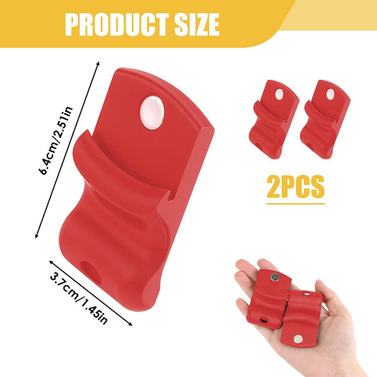 2PC Mason Jar Opener Set, Multifunctional Lid Opener for Regular & Wide - Mouth Canning Jars, Effortless Twist Tool for Tight Lids, Ideal for Kitchen, RV & Camping, Durable & Easy to Use (Red)
