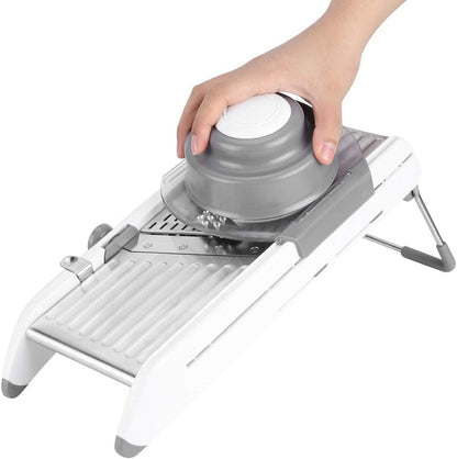 Adjustable Mandoline Slicer, Mandoline Slicer for Kitchen Stainless Steel Vegetable Chopper with 4 Adjustable Blades, Veggie Onion Tomato Slicer Julienne Cutter
