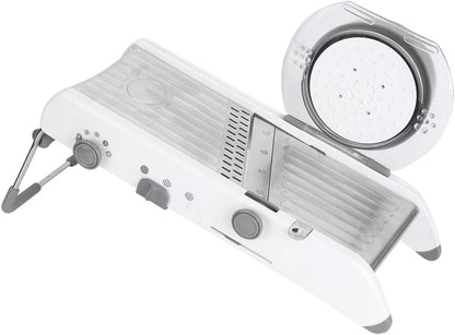 Adjustable Mandoline Slicer, Mandoline Slicer for Kitchen Stainless Steel Vegetable Chopper with 4 Adjustable Blades, Veggie Onion Tomato Slicer Julienne Cutter
