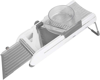 Adjustable Mandoline Slicer, Mandoline Slicer for Kitchen Stainless Steel Vegetable Chopper with 4 Adjustable Blades, Veggie Onion Tomato Slicer Julienne Cutter