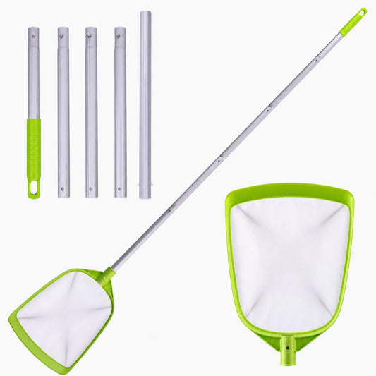 Pool Skimmer Net- Total Length 72 inches Ultral Fine Mesh Rake with Pole,Accessories for Cleaning Inground/Above Ground Swimming Pool, Pond,Spa and Hot Tub Leaf Debris