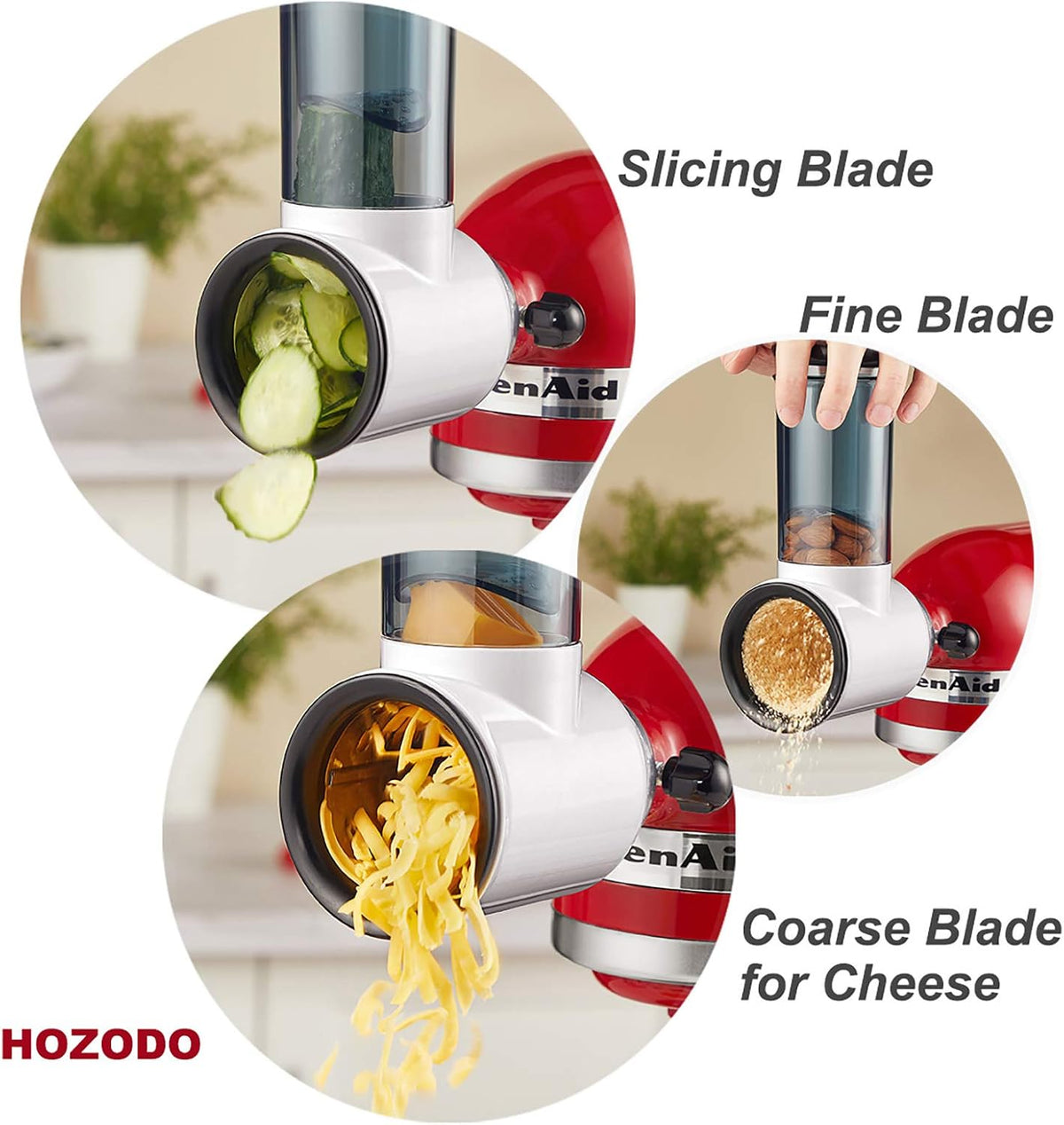 Slicer Shredder Attachment for KitchenAid Stand Mixer