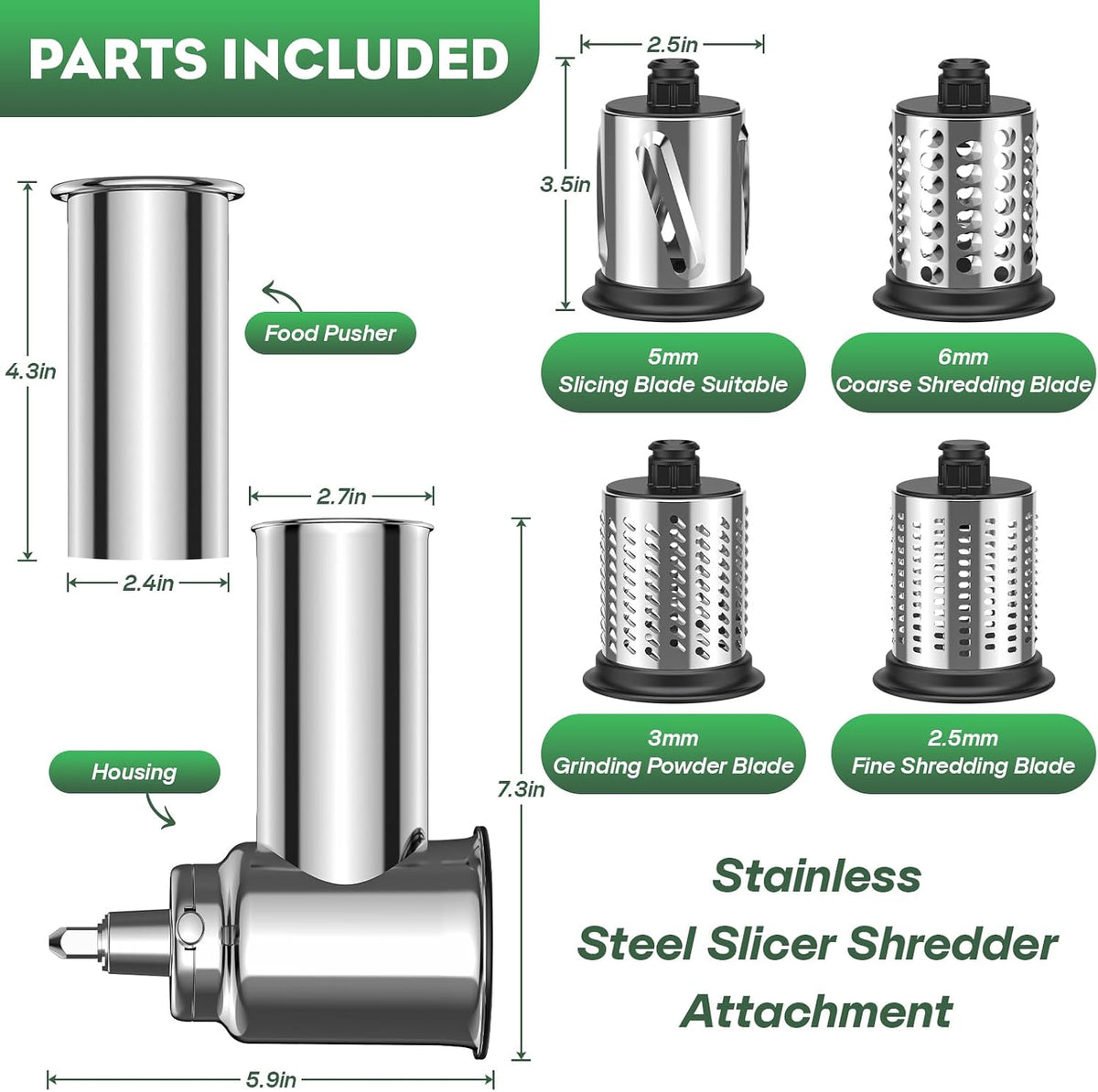 Slicer Shredder Attachment for KitchenAid Stand Mixer