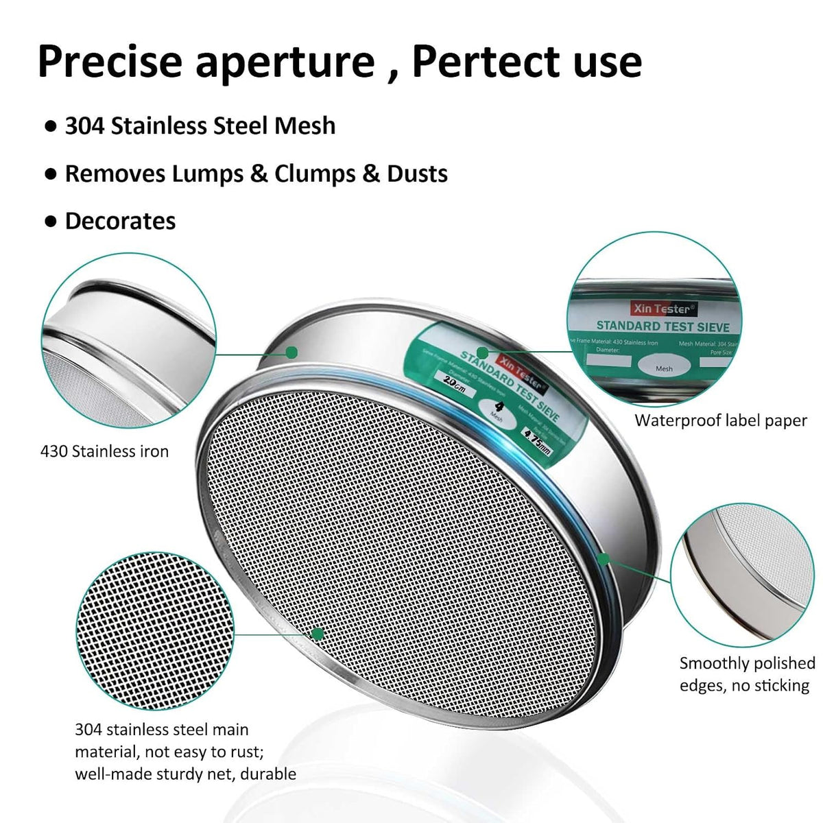 10 mesh Standard Mesh Lab Sieves Laboratory Sample Test Analysis Sieve