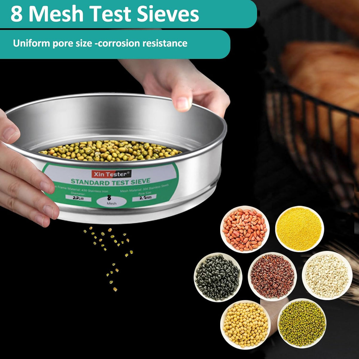10 mesh Standard Mesh Lab Sieves Laboratory Sample Test Analysis Sieve