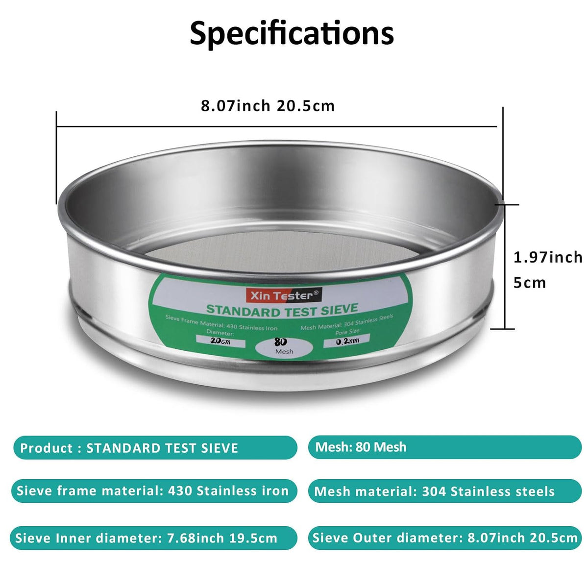 10 mesh Standard Mesh Lab Sieves Laboratory Sample Test Analysis Sieve